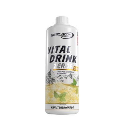 Best Body Nutrition Vital Drink ZEROP - Herbal Lemonade, Sugar-Free Beverage Concentrate, 1:80 Makes 80 litres of Ready-to-Drink, 1000 ml