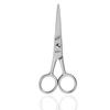 YNR Beard Scissors 4.5 Inch Moustache Scissors Ear and Nose Hair Trimming Scissors, Safety Use for Eyebrows, Eyelashes, and Ear Hair Professional Stainless Steel with Pouch view 1