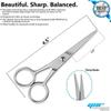 YNR Beard Scissors 4.5 Inch Moustache Scissors Ear and Nose Hair Trimming Scissors, Safety Use for Eyebrows, Eyelashes, and Ear Hair Professional Stainless Steel with Pouch view 2
