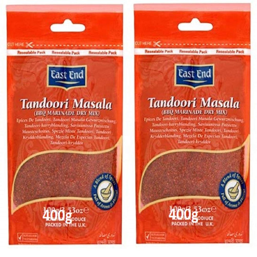 2 x 400g Tandoori Masala Powder BBQ Marinade Dry Mix Grilled Spices Fish Spices