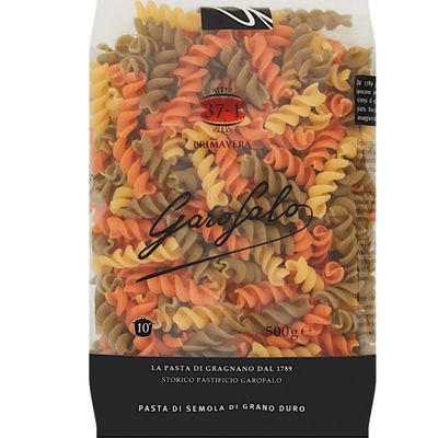 Garofalo Fusilli Tricolore Italian Dried Pasta, with Spinach and Tomato, 500g (Pack of 1)