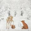 20 serviettes peaceful forest as table decoration for lovers of animals in winter 33 x 33 cm view 1