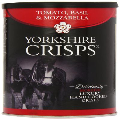 Yorkshire Crisps Tomato, Basil and Mozzarella - 95g Drum