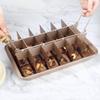 Brownie Pan Brownie Tin with Dividers, 18-Cavity and 12 by 8 inches, 900g Thickened Non-Stick Divided Brownie Tin for Baking /Precut Brownie Tray for Professional Slices, Carbon Steel (Champagne Gold) view 3