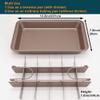 Brownie Pan Brownie Tin with Dividers, 18-Cavity and 12 by 8 inches, 900g Thickened Non-Stick Divided Brownie Tin for Baking /Precut Brownie Tray for Professional Slices, Carbon Steel (Champagne Gold) view 4
