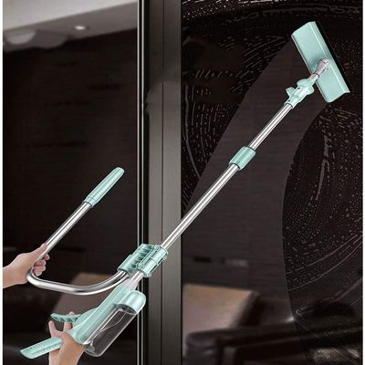 CPSTM Retractable Mop 360 Degree Rotation No Dead Angle Collapsible Handle Cleaning Glass Sponge Mop Cleaner Window Dusting Brush