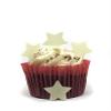 100 Precut Pale Yellow Edible Wafer Paper Stars Cake Toppers - Perfect for Weddings and Valentines Day or Table Sprinkles view 1