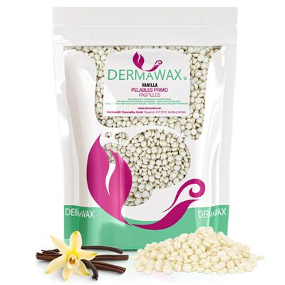 Dermawax Professional Hard Wax Beads- Full Body Stripless Depilatory Waxing Film Wax Less Pain Formula Hair Removal of Face Legs Armpit Bikini Line (1 kg (Pack of 1), Vanilla)