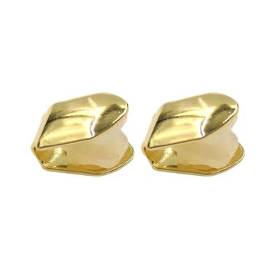 Artibetter Gold Teeth Cap Single Clip on Tooth Real Electroplated Hip Hop Grill for Party Costume Music Concert and Daily Wear