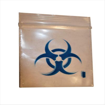 100 X 40 x 40mm Blue Biohazard / Tribal Heavy Duty Small Tiny Poly Plastic Sealy Grip Zip Lock Zipper Seal Gummy Bags Baggies BAGGYS (CPUK Exclusive)