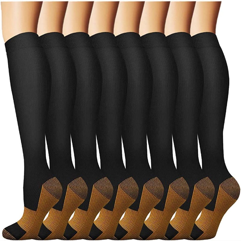 Compression Socks For Men & Women Circulation-Best For Medical Running Hiking Cycling 15-20 mmHg(L/XL)