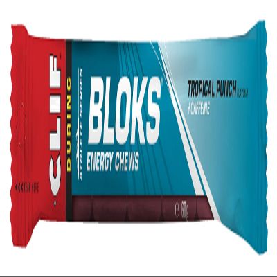 Clif Bloks Tropical Punch with Caffeine Sports Supplements, 60 g