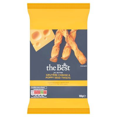 Morrisons Gruyre Cheese & Poppy Seed Twists, 100g