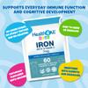 Health4All Kids Iron 60 Chewable Tablets 2 Months Supply, Vegan Sugar-Free Iron Supplement for Children 4+ Supports Learning, Growth & Immune System, Natural Orange Flavour, Made in UK (not Gummies) view 4