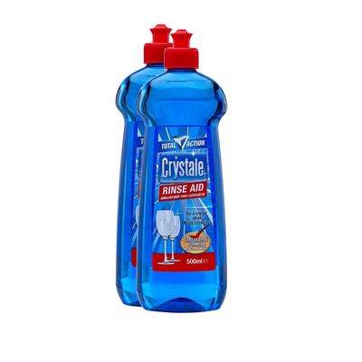 Crystale Rinse Aid Streak Free Dish Cleaner 500ml (2 Bottles)