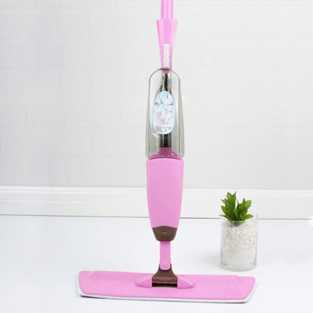 MU Water Spray Mop Spray Lazy Mopping Artifact Mop Mop Plate Hand-Washing Mop Support Water Spray Mop,Pink