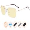 CessBlu Blue Light Blocking Glasses for Men Reading Computer Anti Glare UV Eyeglasses Flexible Rimless Yellow Filter (Gold)+2.0 view 2