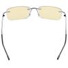 CessBlu Blue Light Blocking Glasses for Men Reading Computer Anti Glare UV Eyeglasses Flexible Rimless Yellow Filter (Black)+1.25 view 4