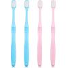 4 Pieces Extra Soft Toothbrushes Micro Nano Manual Toothbrush for Sensitive Gums with 20,000 Extra Soft Bristles for Fragile Gums Adult Kid Children (Blue, Pink) view 1