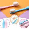 4 Pieces Extra Soft Toothbrushes Micro Nano Manual Toothbrush for Sensitive Gums with 20,000 Extra Soft Bristles for Fragile Gums Adult Kid Children (Blue, Pink) view 3