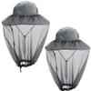 2 Pack Mosquito Head Net Hat Hats with Removable Veil Net Mesh Hiking Fishing Gardening Protect from Bee Mosquito for Women Men, Dark Gray view 1
