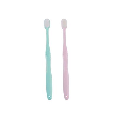 2PCS Nano Toothbrush Soft Floss Bristle for Protect Fragile Gums (Pink and Sky-Blue)