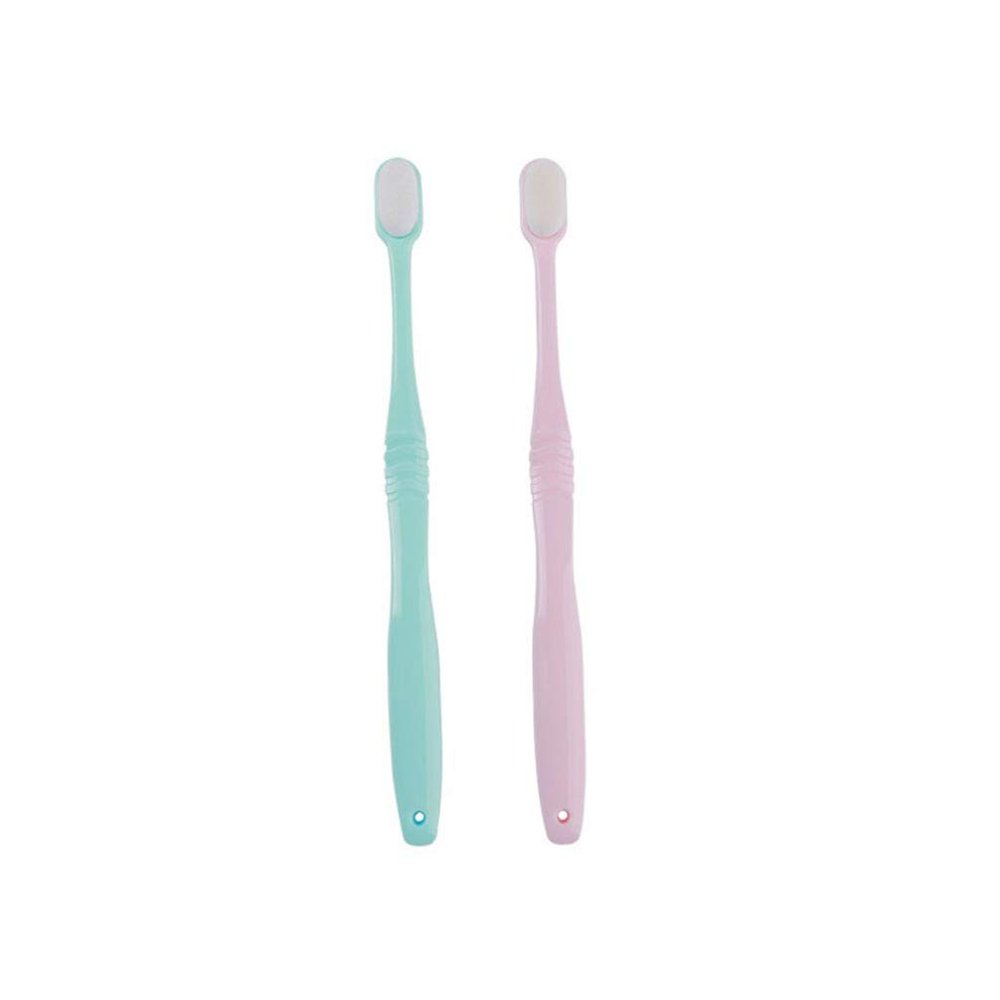 2PCS Nano Toothbrush Soft Floss Bristle for Protect Fragile Gums (Pink and Sky-Blue)