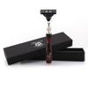 Haryali London 3 Edge Shaving Razor with Red And Black Design Resin Handle Beard And Mustache Safety Razor For Men view 1