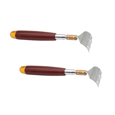 2pcs Children Gifts Childrens Gifts Stainless Steel Back Scratcher Mens Present Tools for Men Extendable Back Scratcher Guy Present Scraper Man Portable Wooden