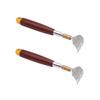 2pcs Children Gifts Childrens Gifts Stainless Steel Back Scratcher Mens Present Tools for Men Extendable Back Scratcher Guy Present Scraper Man Portable Wooden view 3