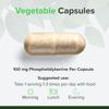 Phosphatidylserine 100mg, 120 Caps  Memory & Cognitive Support  Pure Ingredients, GMO & Gluten Free  GMP Certified Brain Health Supplement by Raw Powders view 3