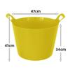 42L 42 Litre Large Eco-Friendly Recycled Flexi Tub - Yellow - Multi Purpose Robust Flexible Storage Container Bucket, Set of 3. view 3