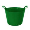 25L 25 Litre Small Eco-Friendly Recycled Flexi Tub - Dark Green - Multi Purpose Robust Flexible Storage Container Bucket, Single Bucket. view 2