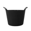 42L 42 Litre Large Eco-Friendly Recycled Flexi Tub - Black - Multi Purpose Robust Flexible Storage Container Bucket, Single Bucket. view 1