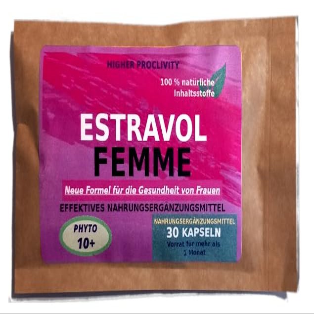 Estravol Femme - Breast Enlargement Downloadable Report, Breast/Women's Health Pills, 100% Refund Guarantee (Please Measure at The Right time), 30 Capsules