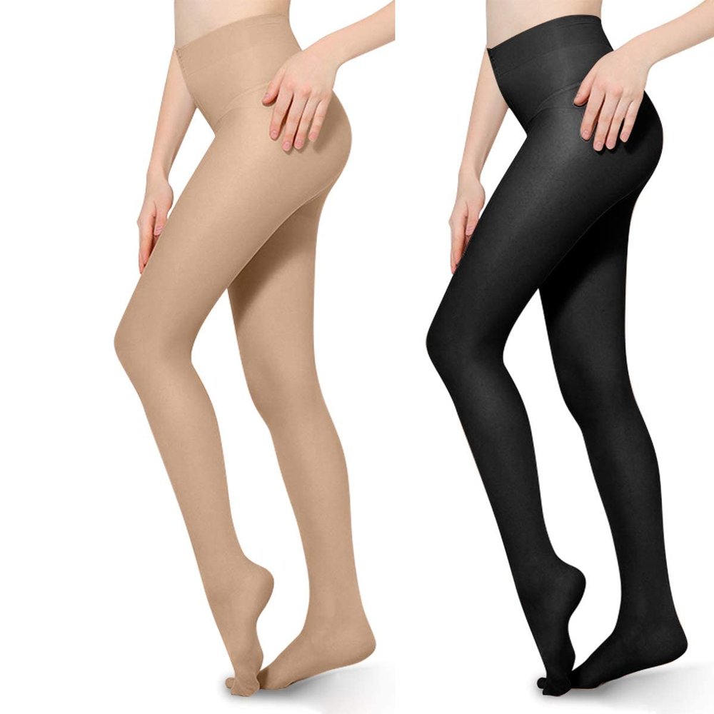 2 PCS 20-30mmHg Compression Pantyhose Support Stockings Hose Closed Toe for Women Men Help Relieve Swelling Varicose Veins Edema L