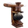 Haryali London Shaving Kit - 3 Pc Wooden Shaving Kit  Professional Cut Throat Razor Kit - Cut Throat Razor - Badger Shaving Brush - Shaving Stand from Wood - Sustainable Gift Set view 3