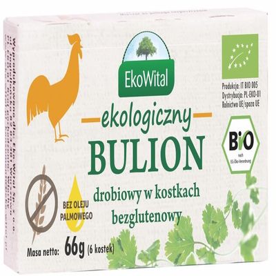 Cubed Chicken Broth (Without Palm Oil, Gluten-Free) BIO 66 g