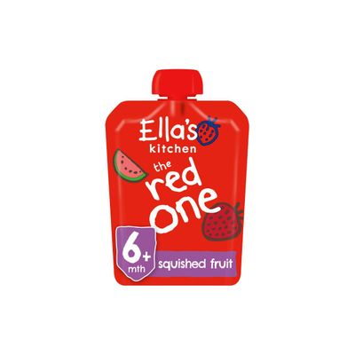 Ella's Kitchen Organic The Red One Smoothie, 6+ Months Baby Food, 90g Pouch (Pack of 24)