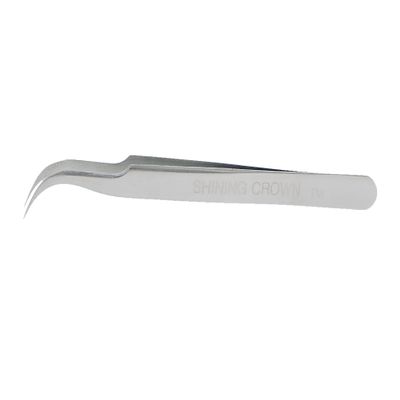 (02 Curved) - SHINING CROWN Curved Tweezers for Eyelash Extensions 1PC