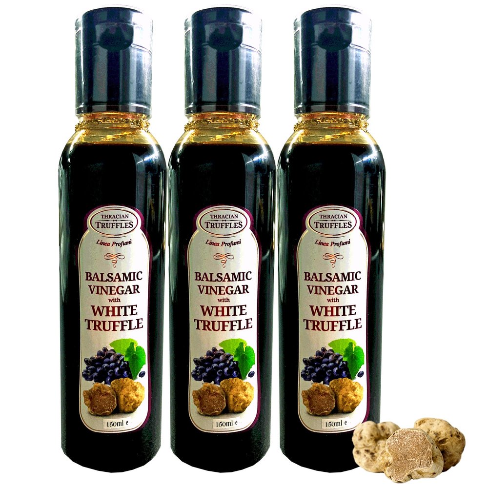 Balsamic Vinegar of Modena with White Truffle Tuber Magnatum Pico Salad Vinegar Dressing Spray Gourmet (3 Bottles x100ml)