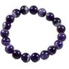 AqBeadsUk White Onyx Stretch Bracelet - 12mm Natural Gemstone Beads on Elastic, 6.75" One-Size Protection & Clarity Bracelet for Women view 1