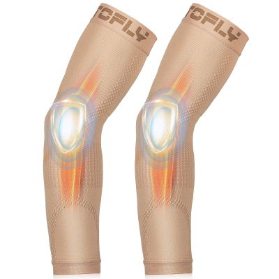 Compression Arm Sleeve, 1 Pair for Unisex, 20-30mmHg Graduated Compression Elbow Sleeve for Recovery, Relieves Pain, Supports Muscles & Joints, Tennis Elbow & Golfers Brace, Edema, Swelling, Beige S