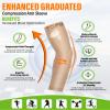 Compression Arm Sleeve, 1 Pair for Unisex, 20-30mmHg Graduated Compression Elbow Sleeve for Recovery, Relieves Pain, Supports Muscles & Joints, Tennis Elbow & Golfers Brace, Edema, Swelling, Beige S view 2