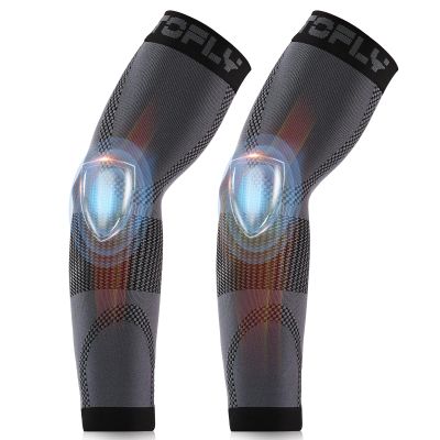 Compression Arm Sleeve, 1 Pair for Unisex, 20-30mmHg Graduated Compression Elbow Sleeve for Recovery, Pain Relief, Supports Muscles & Joints, Tennis Elbow & Golfers Brace, Edema, Swellin, Black S