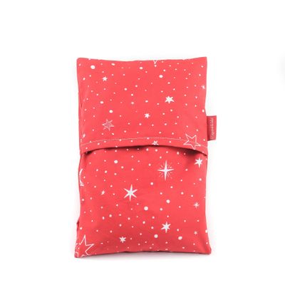 Thermal Seed Bag Lavender, Orange Blossom or Rosemary Fabric Red with Stars (Orange Blossom, M (50 x 15 x 2 cm with Cover))