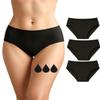 NoBlood Period Pants Heavy Flow for Women and Teenage Girls - Washable - Cotton - Eco-friendly - Menstrual Underwear - Absorbent Periods Undies - Womens Teens Girl (Ultra-Pack, 3XL) view 1