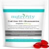 Cod Liver Oil + Gluco 1000mg Capsules Nutrivity UK for Joint Health (60) view 1