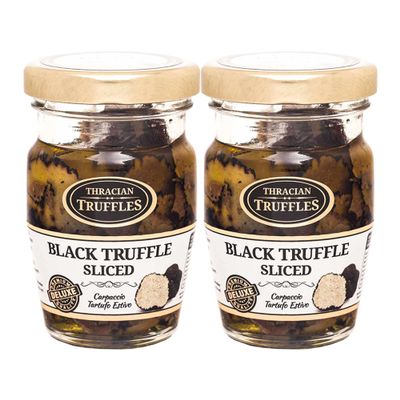 Carpaccio Tartufo Gourmet with Black Summer Truffle 70% Tuber Aestivum Preserved in Extra Virgin Olive (2 x 60g)