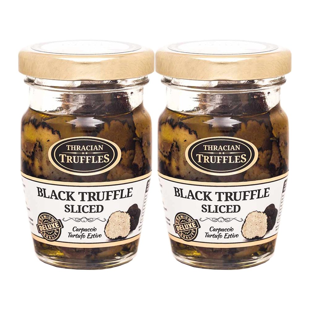 Carpaccio Tartufo Gourmet with Black Summer Truffle 70% Tuber Aestivum Preserved in Extra Virgin Olive (2 x 60g)
